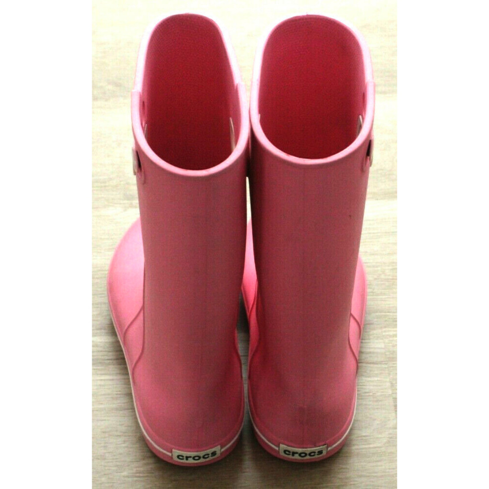 Crocs Womens Jaunt Tall Pink Rain Boots Size 6 - Picture 4 of 6